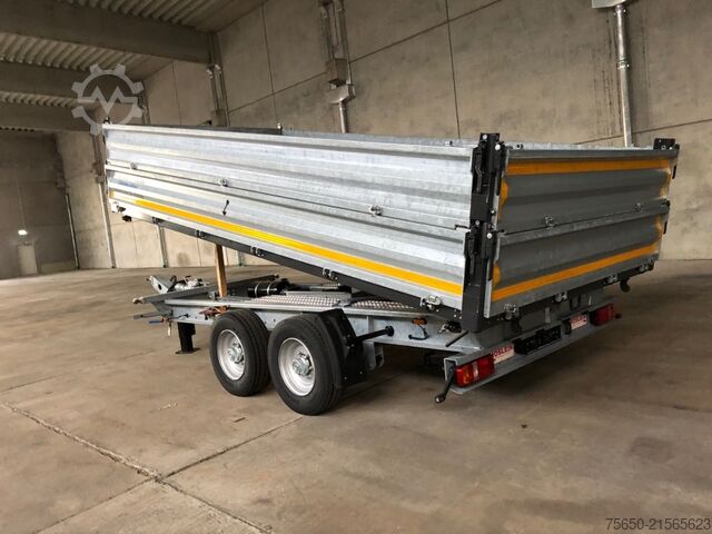 Ανατρεπόμενο ρυμουλκούμενο Möslein TTD11- BA Verzinkt  neuer Tandem 3- Seitenkipper Tiefladermit Bordwand- Aufsatz-- Neufahrzeug --