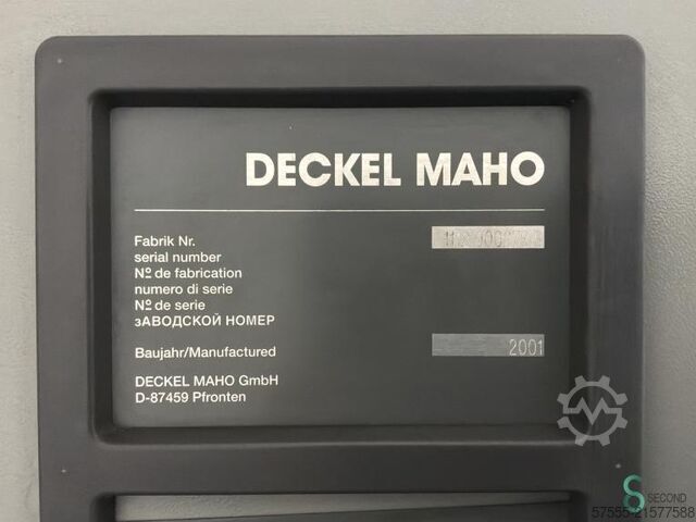 Frezavimo staklės Deckel MAHO DMU 60T 2001 Deckel MAHO DMU 60T