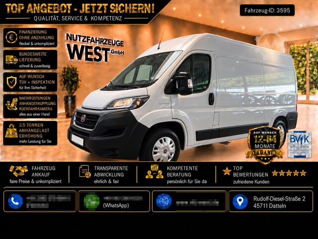 Фургон з високим дахом FIAT Ducato 2,3 Blue-HDI *Hoch+Lang*L2-H2*Garantie*