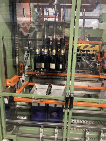 Empaquetadora, desdobladora y encoladora de cajas de cartón para vino y vino espumoso Bortolin 