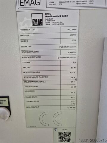 Vertikálny sústruh EMAG VTC 200-4