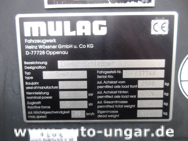 Ελκυστήρας αποσκευών GSE Mulag Comet 6D Baujahr 2015 Gepäckschlepper Pu