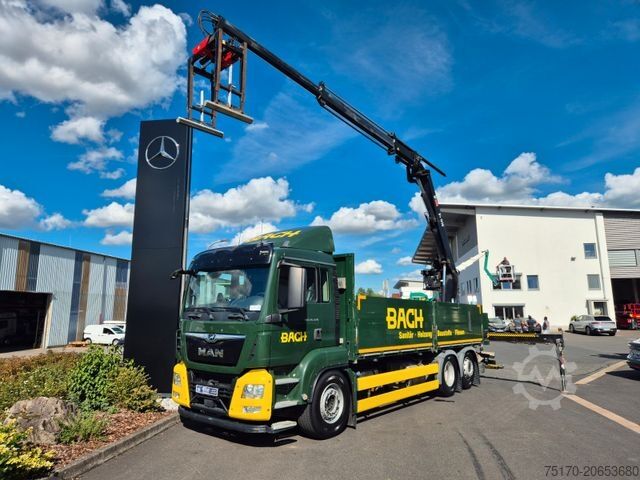 Камион со платформа MAN TGS 26.420 6x2-4 LL Hiab 177K PRO 2 Stück