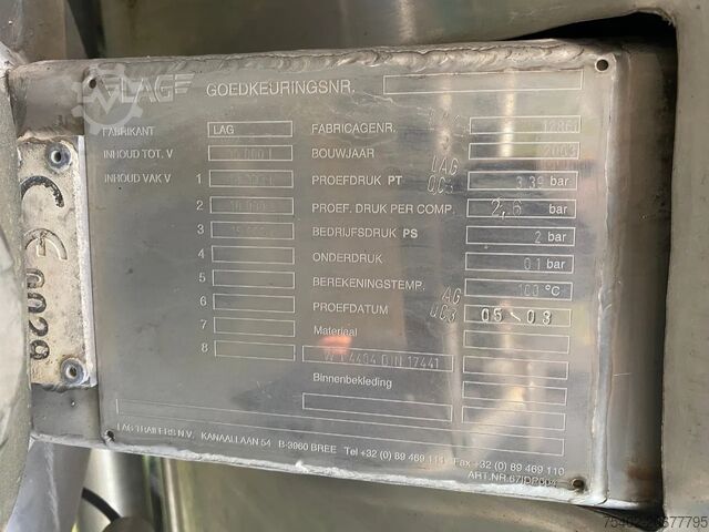 Depósito LAG O-3-39 T Food Tank / 35000 LT / 3 compartments ...