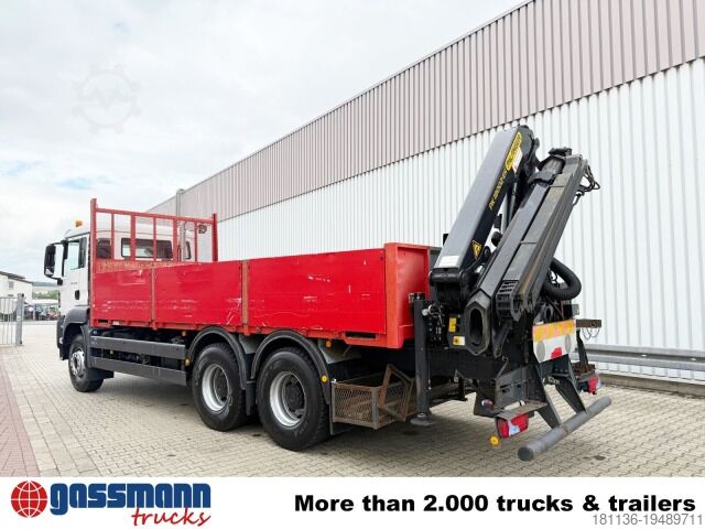 Truk flatbed MAN TGS 33.400 6x4 BB, Navi, Heckkran PK18002-EH C,