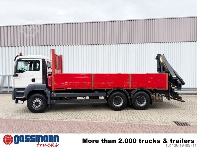 Truk flatbed MAN TGS 33.400 6x4 BB, Navi, Heckkran PK18002-EH C,