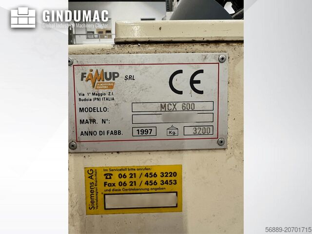 立式加工中心 FAMUP MCX 600