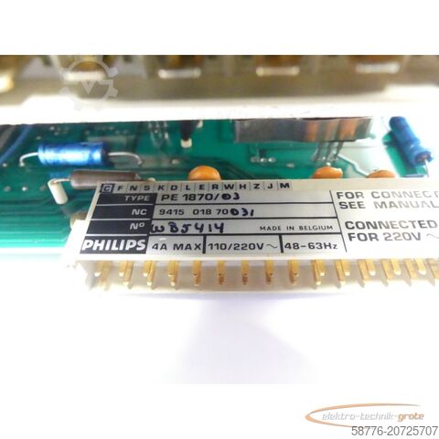 Philips component Philips PE 1870 /  Stromversorgung E-Stand: B