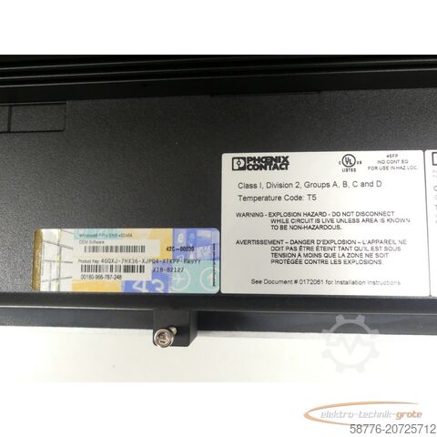 Компонент Phoenix Contact Phoenix Contact VL PPC 3000 Industrie-Panel-PC 2400184 SN:1709B00358