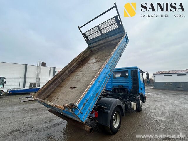 Trismerni tovornjak s samopostrežnim vozilom MAN TGL 8.210/3 Seitenkipper/Meiller Aufbau