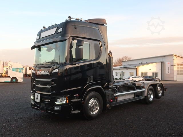 Крюковой мусоровоз Scania R 500 6x2/4 NGS Lenkachse Meiller Leder Vollluft