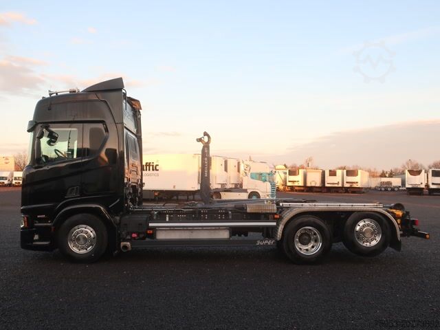 Крюковой мусоровоз Scania R 500 6x2/4 NGS Lenkachse Meiller Leder Vollluft
