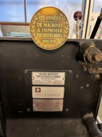 Letterpress printing machine Heidelberg GTS