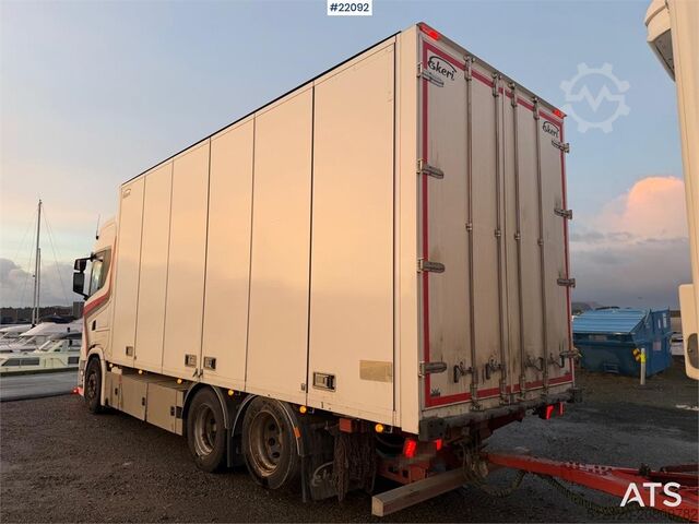 Mala Scania S650 6x2 box truck w/ Ekeri 4 axle box trailer w/
