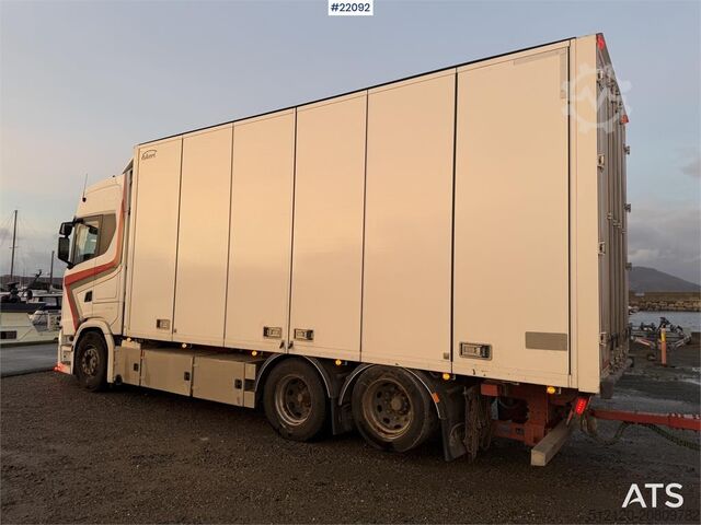 Mala Scania S650 6x2 box truck w/ Ekeri 4 axle box trailer w/