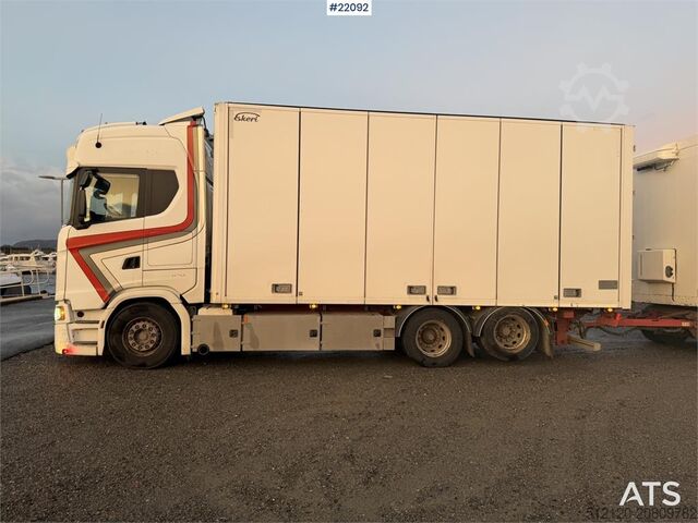 Mala Scania S650 6x2 box truck w/ Ekeri 4 axle box trailer w/