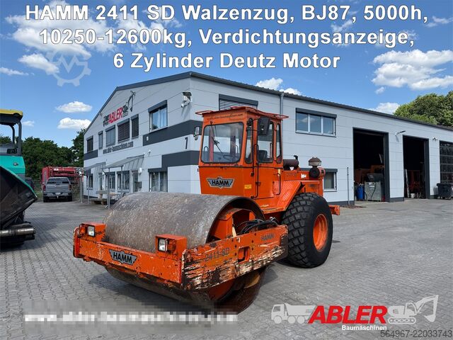 単一ドラムローラー Hamm 2411 SD Walzenzug 6 Zylinder Deutz