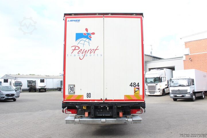 Flatbed truck with tarp Scania P280 E6 Schiebeplane  Edscha  LBW 2t.  Navi