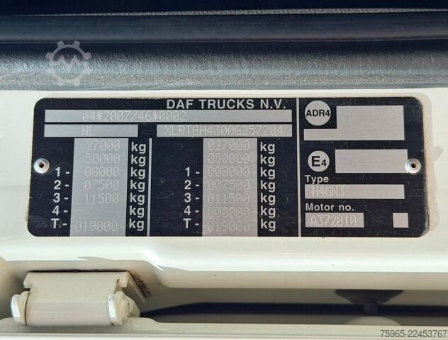 หัวลากมาตรฐาน DAF XF 480 FTG SSC 6X2 TWINSTEER 760.000 KM PTO + HY