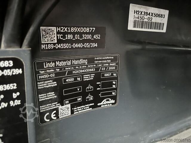 Περονοφόρα περονοφόρα ανυψωτικά Linde H45D-02