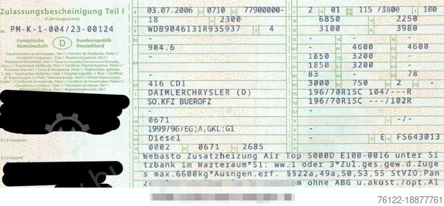 Smábíll MERCEDES-BENZ 416 CDI Sprinter/ Sparkassenbus/ Wohnmobil