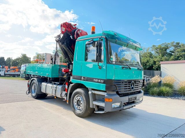Veokile paigaldatud kraana MERCEDES-BENZ Actros 1840 4x2 SZM Kran 26m FUNK WINDE Korb