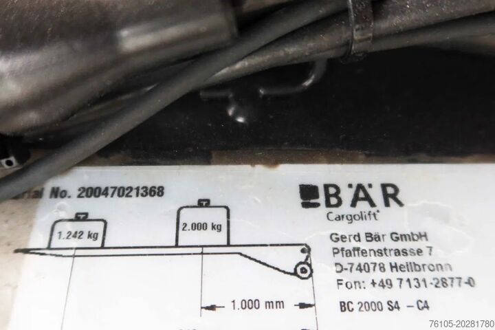 Maleta Mercedes-Benz Actros 1840 L Bakwagen + Bar klep 2000 KG + Geï...