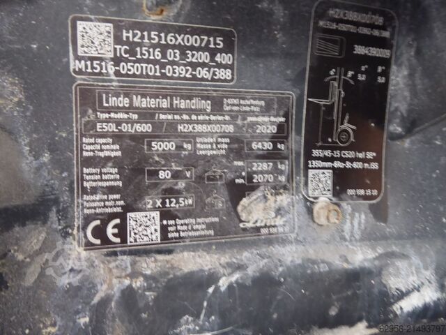 Ηλεκτρικό περονοφόρο τετράτροχο Linde E50L-01/600