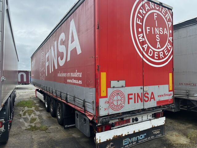 带防水布的敞篷半拖车 Krone TAULINER EJES MERCEDES DE DISCO