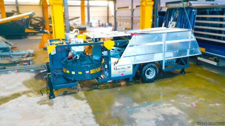 FABO Mobile Concrete Batching Plant 30 m3/h Mobile Concrete Batching Plant
