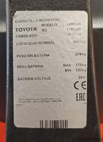 Carretilla de baja elevación BT LWE 140