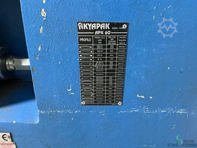 Profila liekšanas iekārtas Akyapak APK 60 2000 Akyapak APK 60 APK