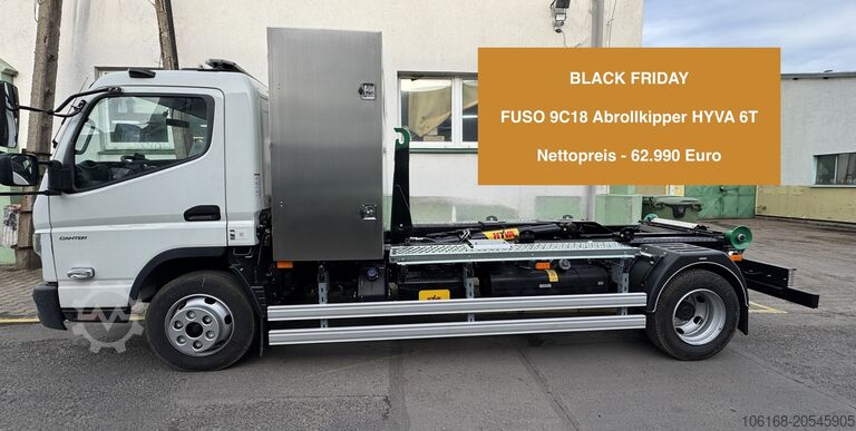 Āķa iekrāvējs Fuso Canter 9C18 Abrollkipper HYVA 6 T