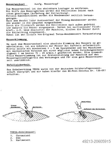 Hobelna glava TERSA-REX TERSA REX Hobelköpfe vertikal