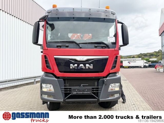 Vörubíll með tippgrind MAN TGS 18.400 4x4 BB, Navi, Kran Atlas 120.2E-A3L,