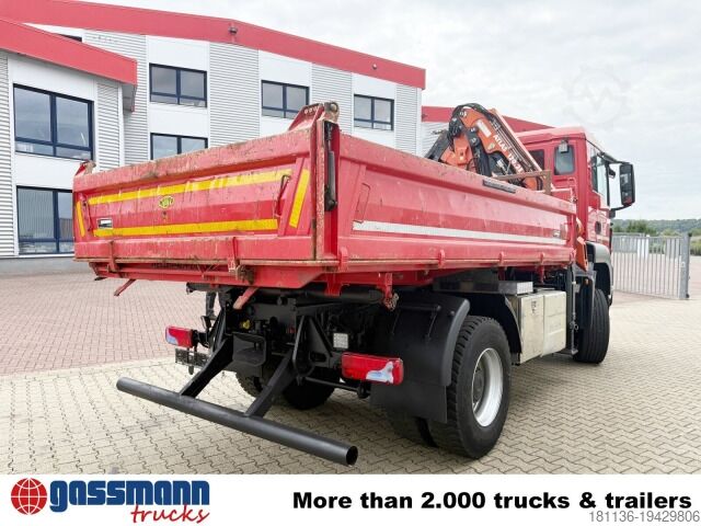 Vörubíll með tippgrind MAN TGS 18.400 4x4 BB, Navi, Kran Atlas 120.2E-A3L,
