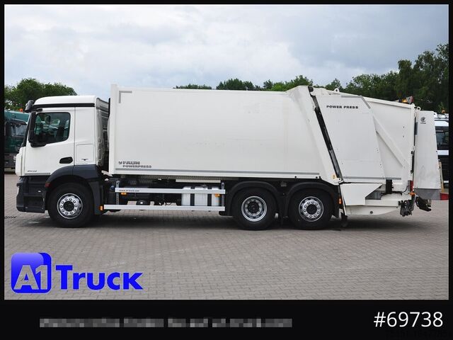 Camión de la basura MERCEDES-BENZ Antos 2532 Faun Powerpress II Zöller Detla 2301,