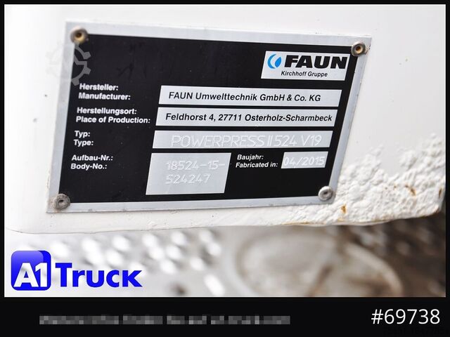 Camión de la basura MERCEDES-BENZ Antos 2532 Faun Powerpress II Zöller Detla 2301,