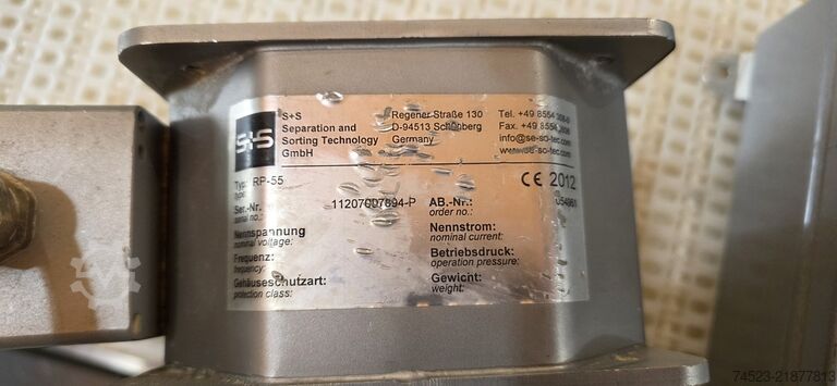 Detector de metales de caída libre Sesotec S+S RP55