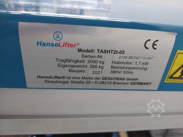 โต๊ะยกแบบกรรไกรไฮดรอลิก HANSE LIFTER TASHT 2T-0,5