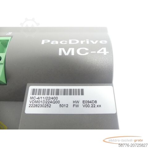 Компонент Schneider Schneider Electric ELAU PacDrive MC-4/11/22/400 SN: 2228230252