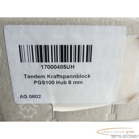 Schunk komponentas Schunk PGS100 Hub 6mm Tandem Kraftspannblock ! -