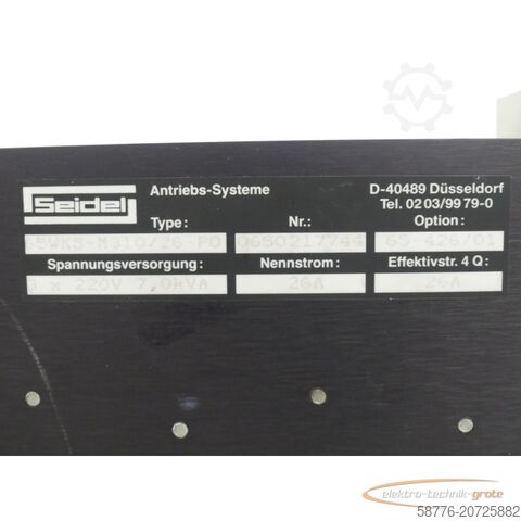 সিডেল কম্পোনেন্ট Seidel 65WKS-CE310/26-P0 Servoverstärker SN