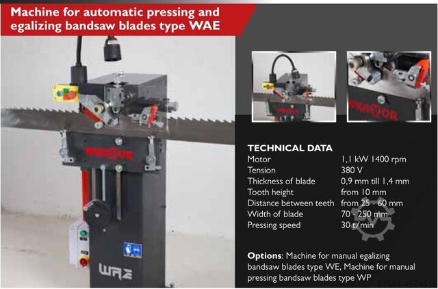 MACHINE FOR AUTO. PRESSING AND EGALIZING 
