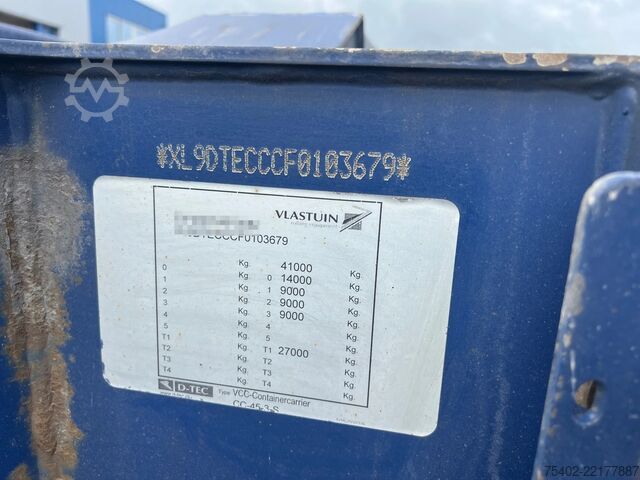  D-TEC VCC 45 FT Container Chassis / 3800 KG!