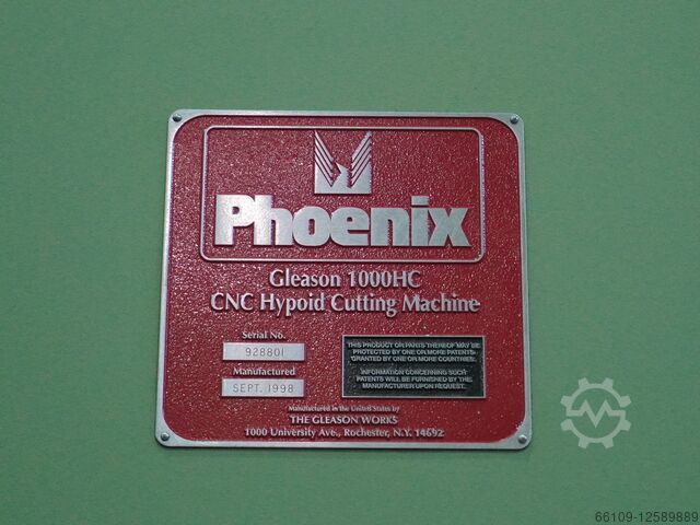 Stroj za rezanje zobnikov za poševne zobnike Gleason Phoenix 1000 HC
