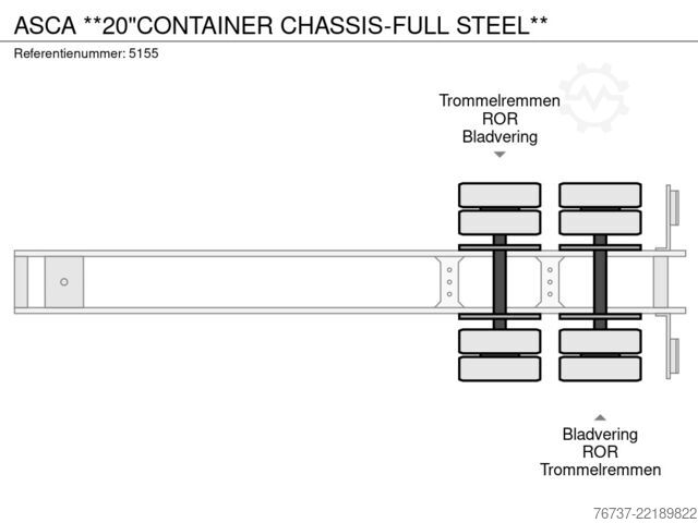 Transportul de containere ASCA **20"CONTAINER CHASSIS-FULL STEEL**