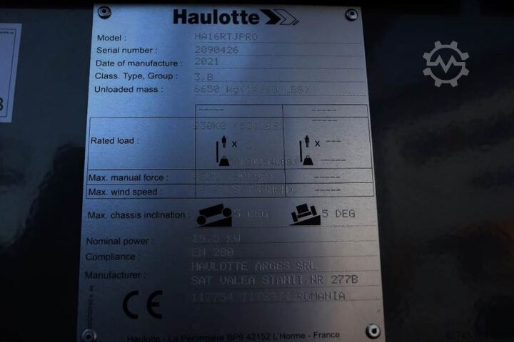 Articulated boom lift Haulotte HA16RTJ Pro NEW, Valid inspection, *Guarantee! Die