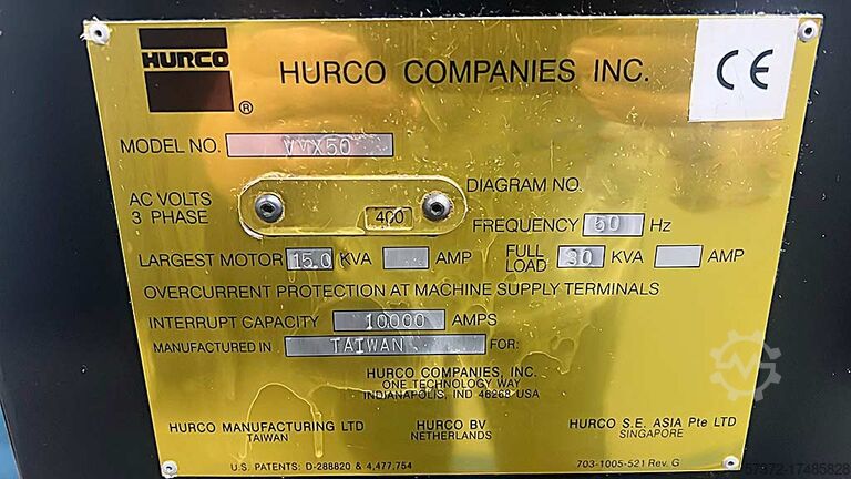 Centro de mecanizado CNC Hurco VMX 50