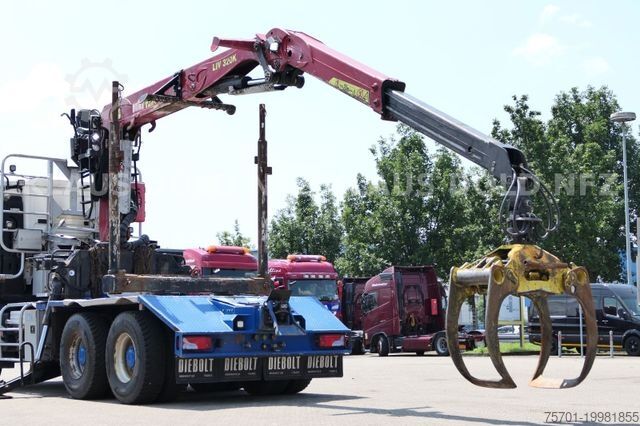 Camião florestal MAN TGS 33.500 Holztransport Kran Langholznachläufer